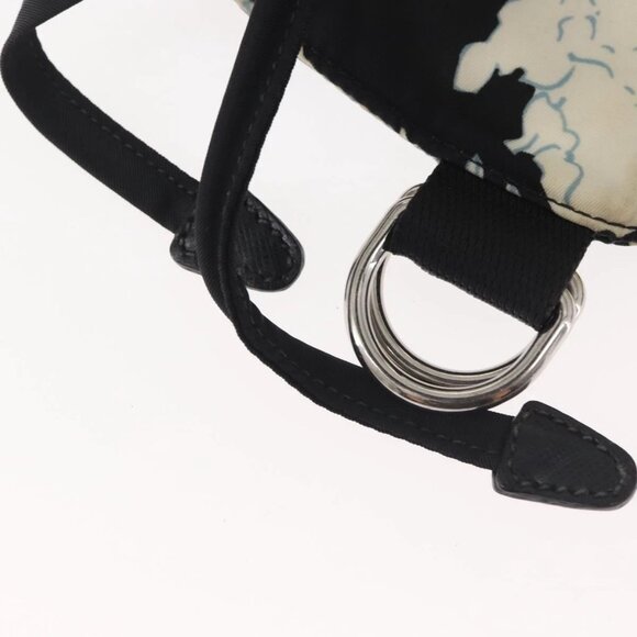 PRADA Backpack Nylon Black Silver Auth am9106 - Picture 13 of 16